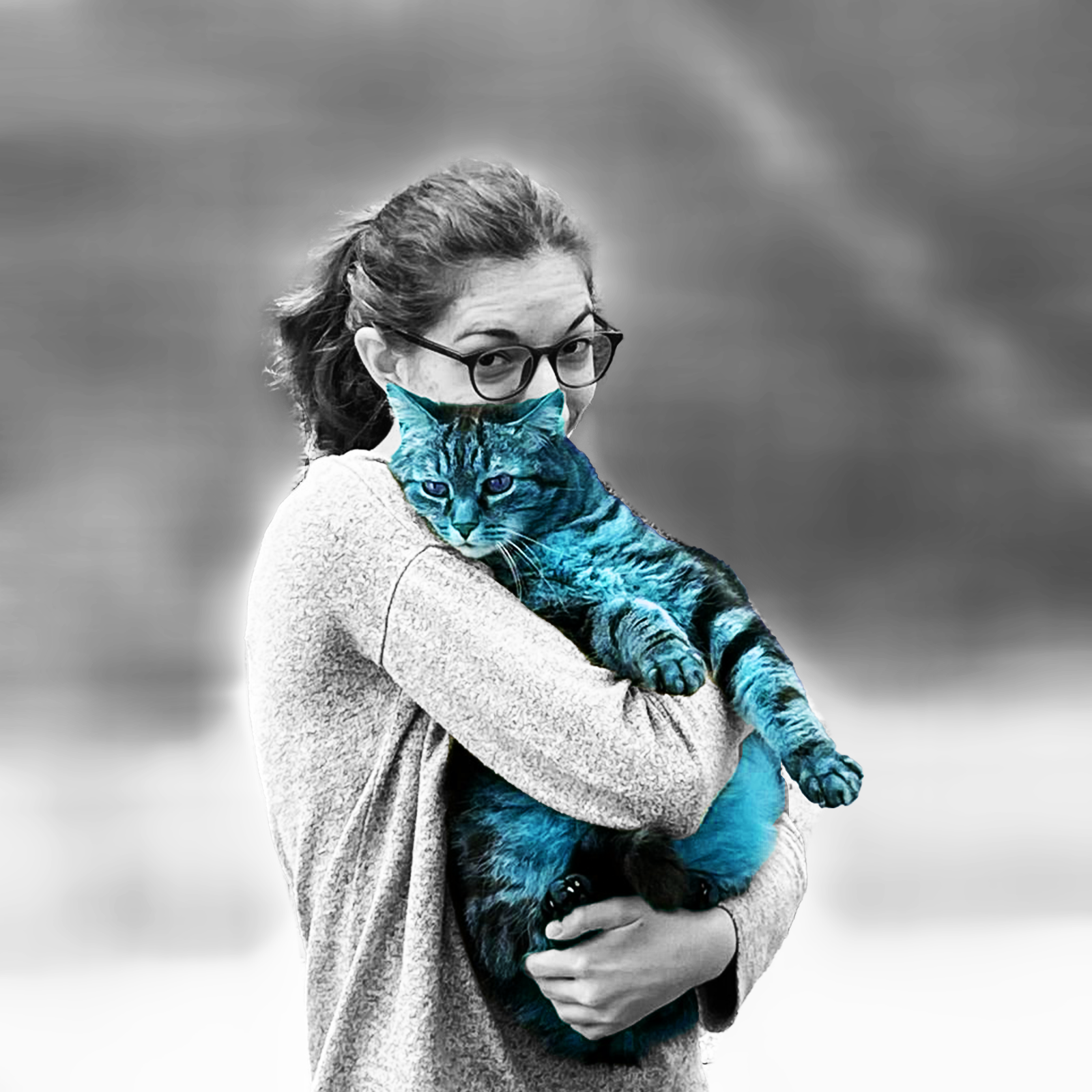 Jasmin Haßdenteufel mit Katze